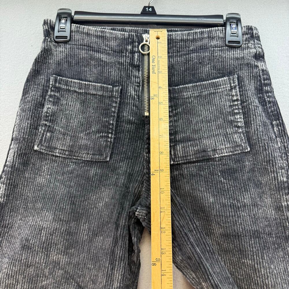 Pol by Anthropologie Corduroy Pants Women's S Black Patch Pockets Wide Flare Leg - Picture 11 of 13